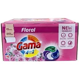 Капсули для прання Gama Floral 4 в 1 з квітковим ароматом 10 шт.