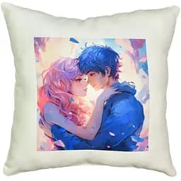 Подушка из микровелюра «Путешествие в мир любви» Strateg 60722 Молочный