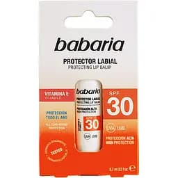 Бальзам для губ Babaria Protecting Lip Balm Aloe Захисний SPF30, 5.7 мл