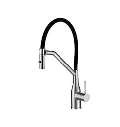 Змішувач для кухні Koer KI-70026-02 з чорним силіконовим виливом (KR5209)