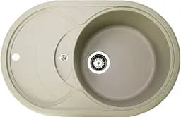 Кухонна мийка Adamant SHELL сахара 770x495x200 мм, з крилом 77 см