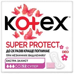 Щоденні прокладки Kotex Deo Super 52 шт.