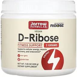Натуральна добавка Jarrow Formulas Vegan D-Ribose, 200 грам
