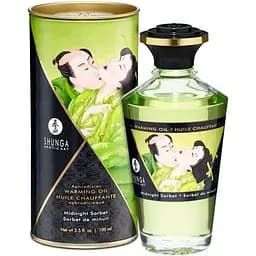 Разогревающее масло Shunga Aphrodisiac Warming Oil - Midnight Sorbet (100 мл)