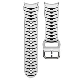 Ремінець для Samsung Galaxy Watch 4 40mm - біло-чорний ширина кріплення 20мм силікон Watchbands Scales (W18-4WB39441171) - мініатюра 2