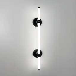 Линейное бра в черном корпусе с двумя креплениями 62 см Line F Арт. WJ023/600-2 BK