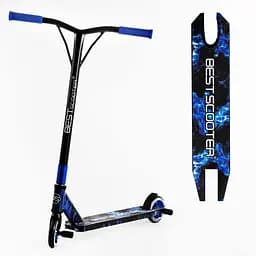 Самокат трюковий Best Scooter 72х13х58 см Синьо-чорний 000231662 - мініатюра 2