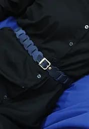 Женский кожаный бохо-ремень синий Crazy Horse