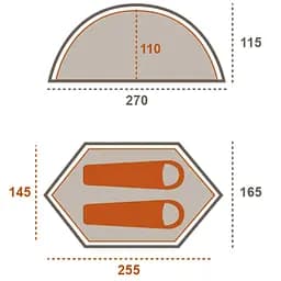 Намет Grand Canyon Cardova 1 Alu Capulet Olive (30921256) (DAS302739) - мініатюра 3