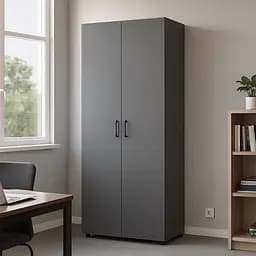 Шафа гардеробна з трубою ОП-904 Orange-Line 900х500х2000 Сірий графіт - мініатюра 3