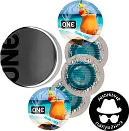 Презервативи One Flavor Wave Тропічний коктейль блакитні 5 шт. у кейсі (ROZ6501052003) - мініатюра 2