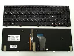 Клавіатура для LENOVO IdeaPad Y580 (RU Black, з підсвічуванням клавіш). Оригінал.