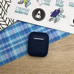 Чохол для навушників MAKE Apple AirPods 1/2 Silicone Blue - мініатюра 2