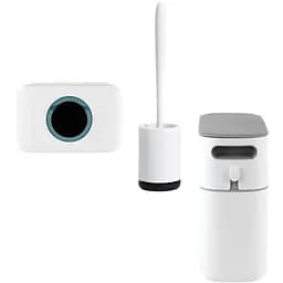 Набор аксессуаров для ванной комнаты МВМ My Home MVM-25 белый с черным (MVM-MH-25 WHITE/BLACK)