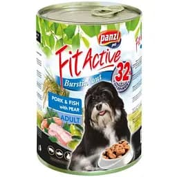 Вологий корм для собак FitActive Adult, свинина та риба, 1,24 кг
