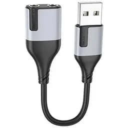 Адаптер внешняя звуковая карта Borofone BV19 Creator переходник USB to 3.5 мм