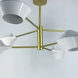 Оригінальна стельова люстра Lumina Deco у золотому каркасі Line.F H 690/6 SGD - мініатюра 3