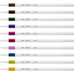 Набір лайнерів Uni Emott Fine Line Calm-tone Dark Color 0.4 мм 10 кольорів (PEM-SY/10C.03CTDC) - мініатюра 3
