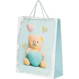 Пакет подарунковий QY050914 M Блакитний