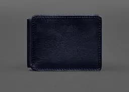 Кожаное портмоне 13.0 зажим синий краст