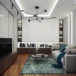 Сучасна чорна LED люстра FLEA з ріжками, що регулюються по осі Line.F DE 31/8 BK - мініатюра 3
