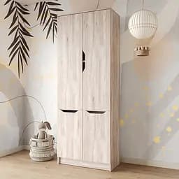 Шкаф распашной MebelStar 4Д Лилу 80x40x210 см Аляска серый (MBS-1409)