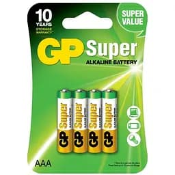 Батарейка GP Super Alkaline AAA LR03 (24A-U4) 4 шт.