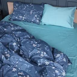 Простыня MirSon Сатин 22-1383 Floral Greens 150х220 см (2200010471946)