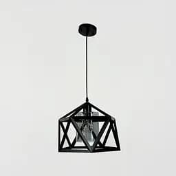 Світильник лофт із графітовим плафоном у каркасі чорного кольору Ø 30х28 см | Line F | Арт. 12203/1 BK+GR