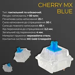 Клавіатура Ducky One 3 TKL Cherry MX Blue RGB White (DKON2187ST-CUAPXPWWWSC1) UA [128815] - мініатюра 6
