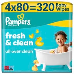 Дитячі вологі серветки Pampers Fresh Clean 320 шт. - мініатюра 4