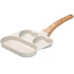 Сковорода порционная 3 секции фигурная сковорода Белый