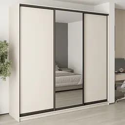 Шкаф-купе трехдверный MebelStar Комбо BG 2ДСП/Зеркало 250x60x240 см Кашемир (MBS-9665)