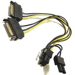 Кабель живлення для відеокарти 6+2-pin Male-2 x SATA Male