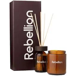 Подарунковий набір Rebellion Мій Затишок - це джаз і віскі: аромадифузор 100 мл  + ароматична свічка 200 г