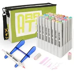 Спиртовые маркеры Arrtx Oros ASM-03-PT01, 40 цветов, пастельные оттенки.