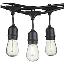 Вулична гірлянда з ретро лампами LED Edison 10 шт Solar на сонячній батареї, від мережі та зарядкою від мережі