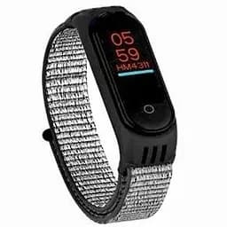 Ремешок Nylon Mi Band 5/6 Черный Grey (31)