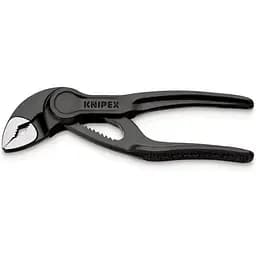 Кліщі сантехнічні переставні високотехнологічні, Ø28мм Cobra KNIPEX XS 87 00 100 BK, фосфат