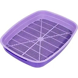 Туалет для котів Тігріс з сіткою фіолетовий 37x28x6 см