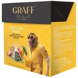 Чай зеленый Graff Tropicana verde в пирамидках 36 г (20 шт. х 1.8 г) 