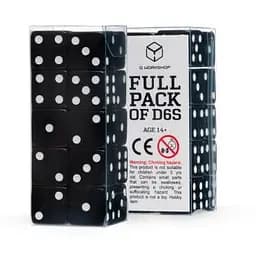 Набір кубиків Q-Workshop Full Pack of D6: Black&White (20 шт.) (S20601)