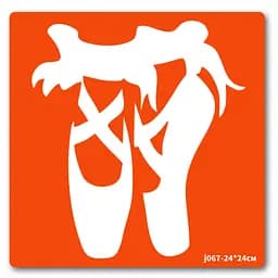 Трафарет для био-тату Балет-1 Fresh Tattoo j067-24*24см, размер 24 х 24см