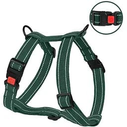 Шлея для собак Barksi Cotton Н-подібна S 20-30х36-60х1.6 см зелена - мініатюра 3