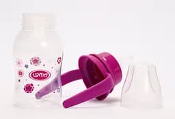 Пляшечка для годування Lindo, вигнута з ручками, 125 мл, фіолетовий (Li 146 фиол) - мініатюра 3