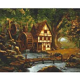 Картина по номерам Мельница в заколдованном лесу 40х50 см 10551-AC