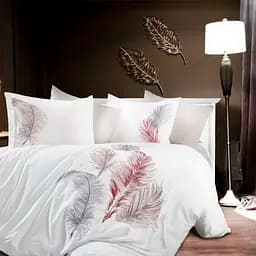 Комплект постільної білизни Dantela Vita Iz beyaz сатин з вишивкою євро білий (svt-2000022294775)