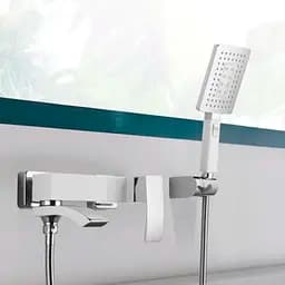 Змішувач для ванни Qtap Swan Cascada з поворотним виливом (з душовим гарнітуром) QTSWA260CRM45565 Chrome - мініатюра 7
