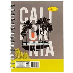 Блокнот А6 Апельсин АП-1710, 40 листов, пружина сбоку Вид 1