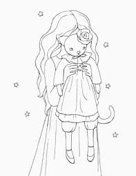 Розмальовка Жорж #girls#fashion#cats (Z101030У) - мініатюра 2